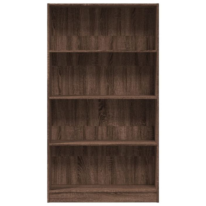 Bibliothèque chêne marron 80x24x143 cm bois d'ingénierie - Photo n°4