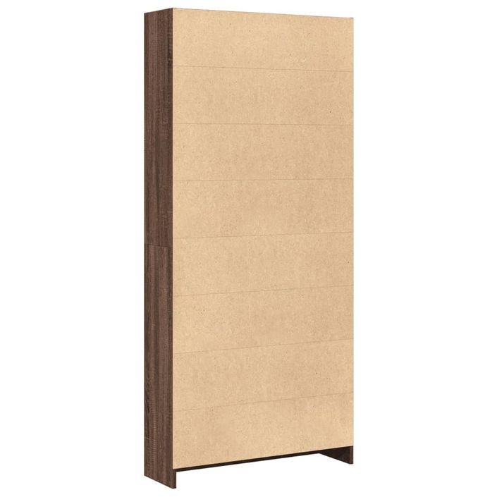 Bibliothèque chêne marron 80x24x176 cm bois d'ingénierie - Photo n°6