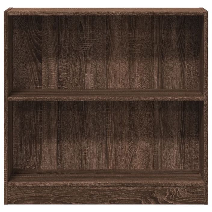 Bibliothèque chêne marron 80x24x76 cm bois d'ingénierie - Photo n°4