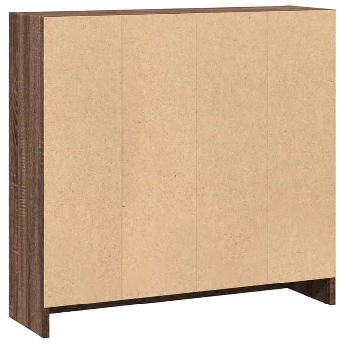 Bibliothèque chêne marron 80x24x76 cm bois d'ingénierie - Photo n°6