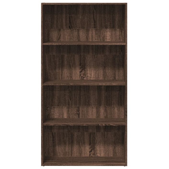 Bibliothèque chêne marron 80x30x152 cm bois d'ingénierie - Photo n°4