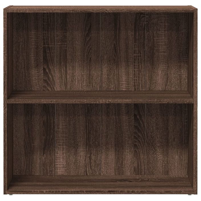 Bibliothèque chêne marron 80x30x77 cm bois d'ingénierie - Photo n°4