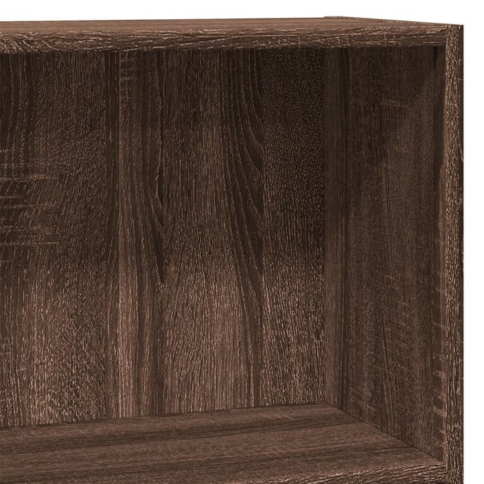 Bibliothèque chêne marron 80x30x77 cm bois d'ingénierie - Photo n°7