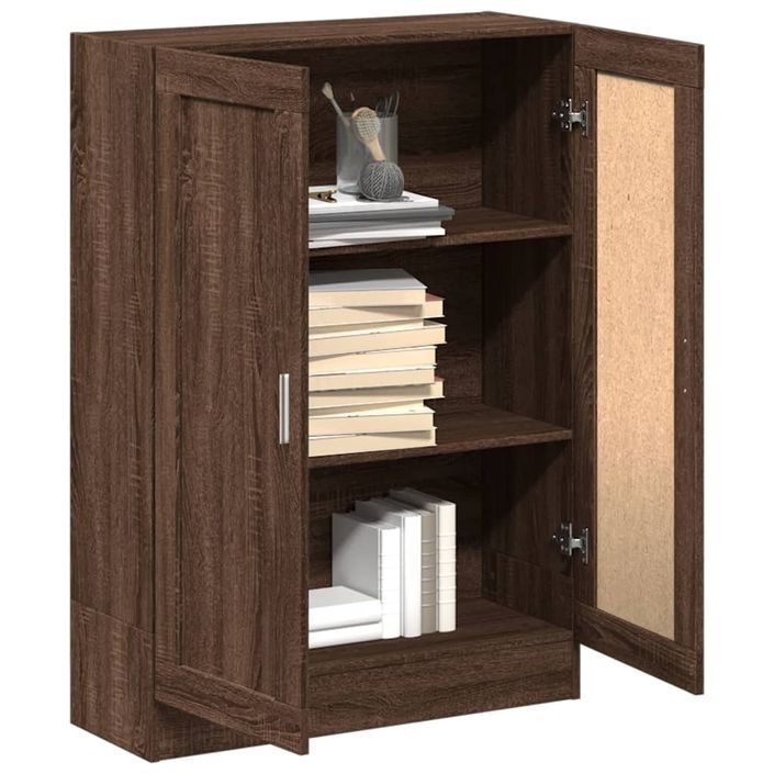 Bibliothèque chêne marron 82,5x30,5x115 cm bois d'ingénierie - Photo n°4