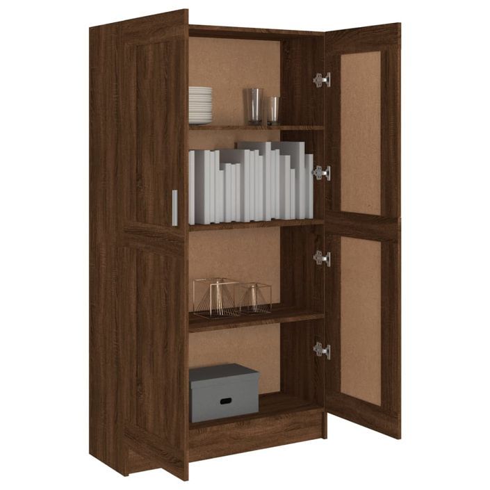 Bibliothèque Chêne marron 82,5x30,5x150 cm Bois d'ingénierie - Photo n°4