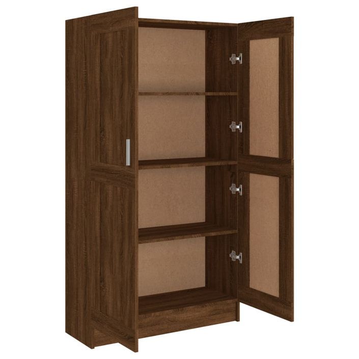 Bibliothèque Chêne marron 82,5x30,5x150 cm Bois d'ingénierie - Photo n°7