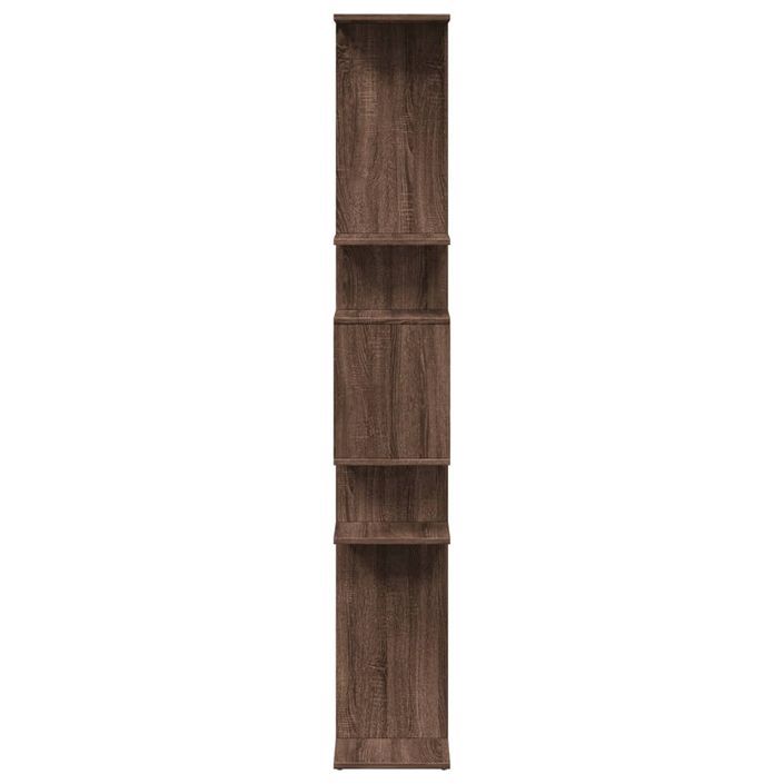 Bibliothèque chêne marron 92x29x188 cm bois d'ingénierie - Photo n°6