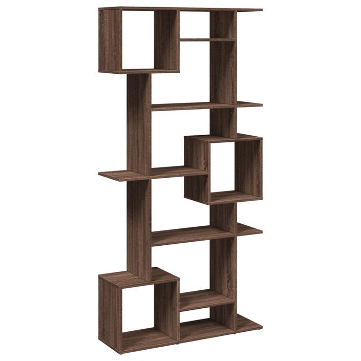 Bibliothèque chêne marron 92x29x188 cm bois d'ingénierie - Photo n°7