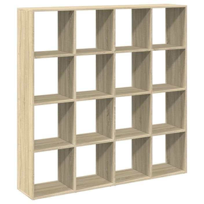 Bibliothèque chêne sonoma 137,5x29x137,5 cm bois d'ingénierie - Photo n°7