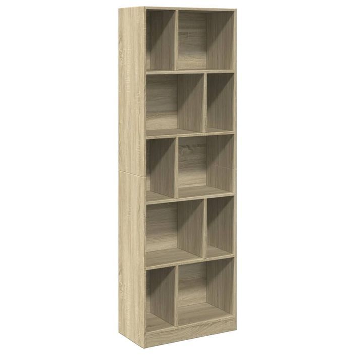 Bibliothèque chêne sonoma 57x28,5x174 cm bois d'ingénierie - Photo n°2