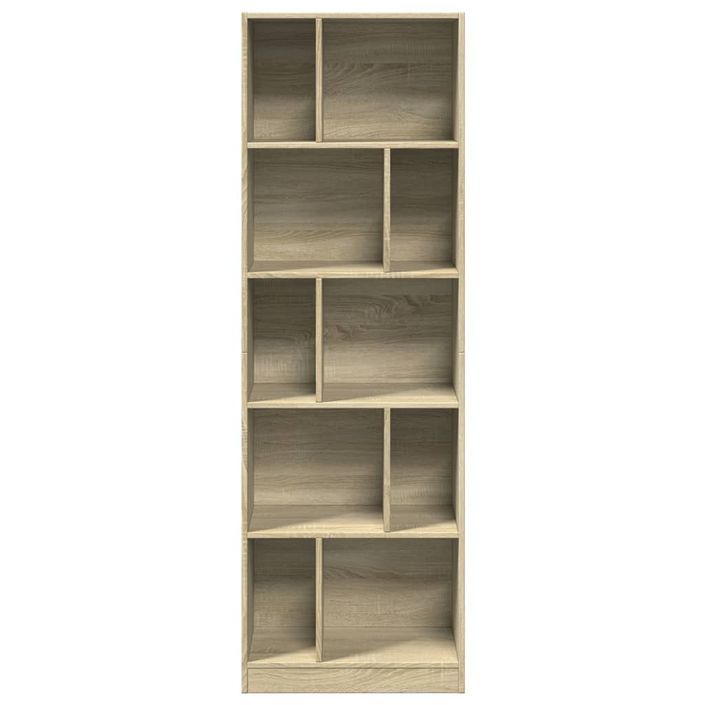 Bibliothèque chêne sonoma 57x28,5x174 cm bois d'ingénierie - Photo n°4