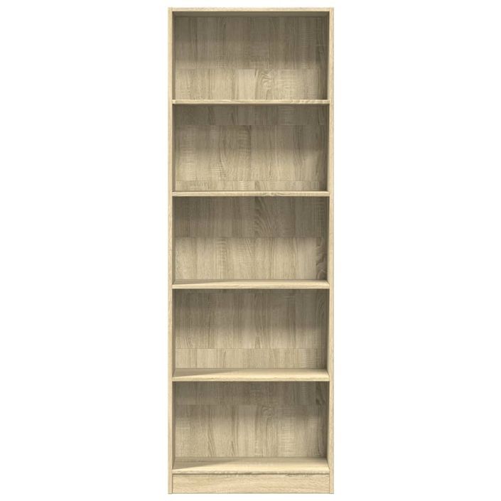 Bibliothèque chêne sonoma 60x24x176 cm bois d'ingénierie - Photo n°4