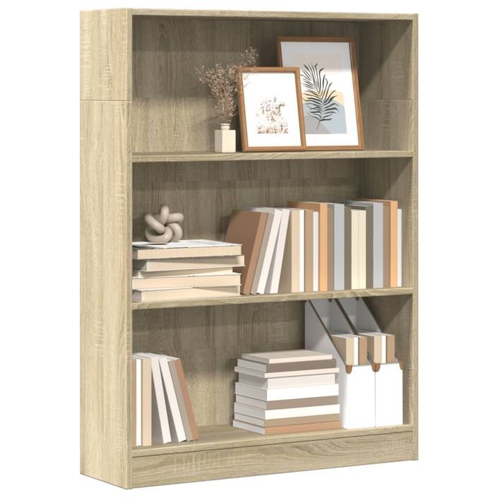 Bibliothèque chêne sonoma 80x24x109 cm bois d'ingénierie - Photo n°1