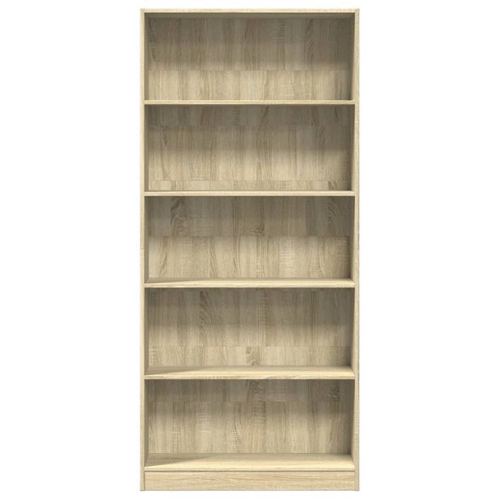 Bibliothèque chêne sonoma 80x24x176 cm bois d'ingénierie - Photo n°4