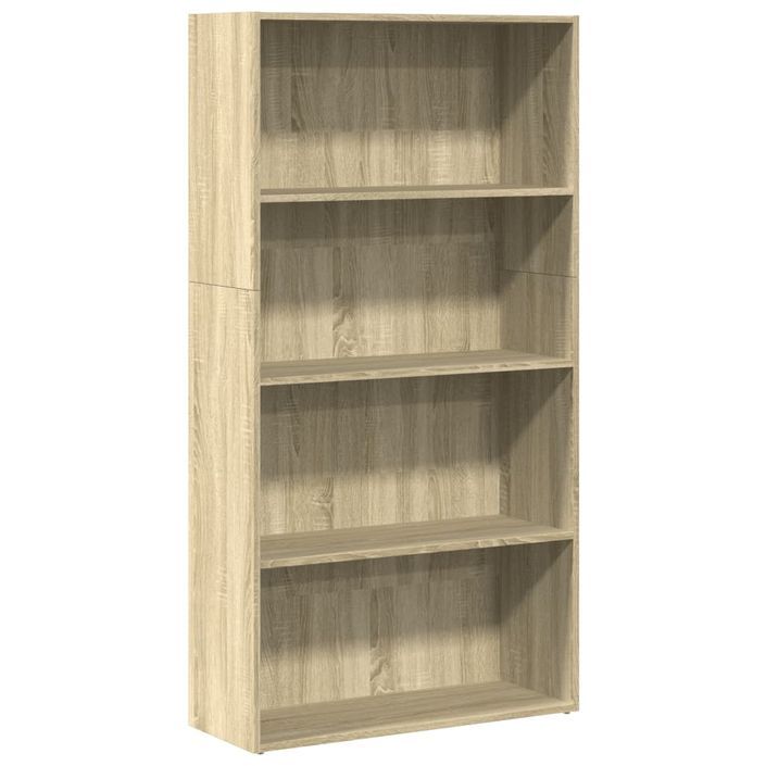 Bibliothèque chêne sonoma 80x30x152 cm bois d'ingénierie - Photo n°2