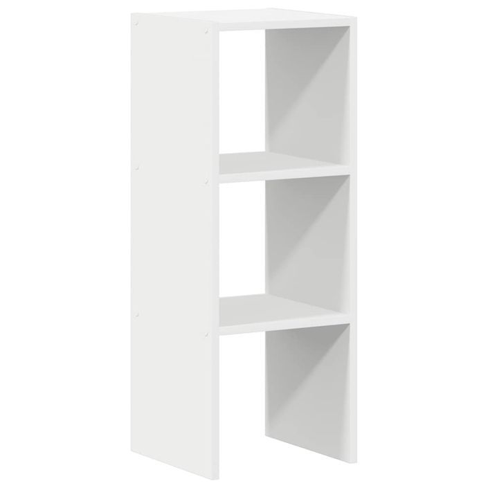 Bibliothèque empilable blanc 30x30x80 cm bois d'ingénierie - Photo n°2