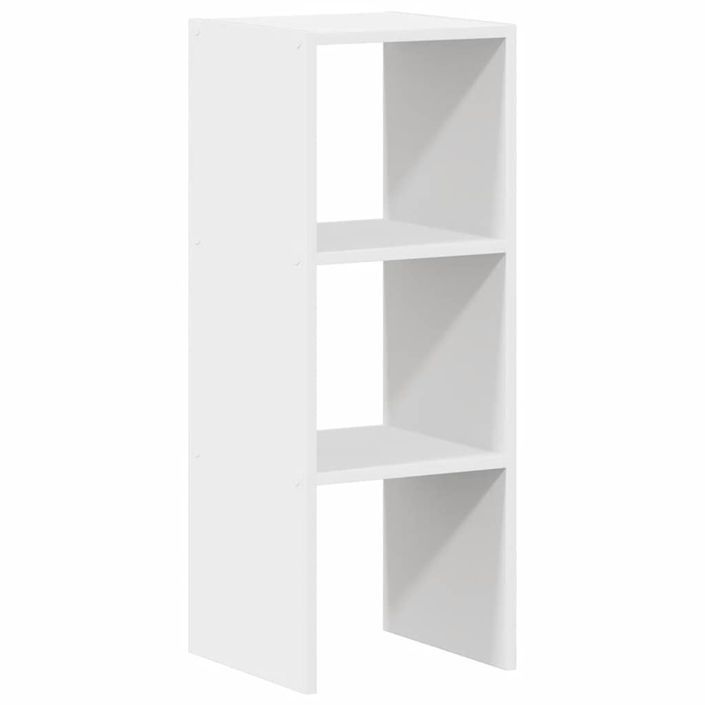 Bibliothèque empilable blanc 30x30x80 cm bois d'ingénierie - Photo n°6