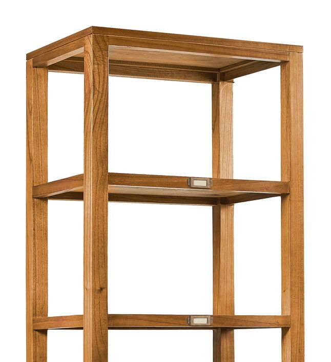 Bibliothèque en bois clair massif de Mindy 2 tiroirs 4 étagères Zandhu 60 cm - Photo n°2