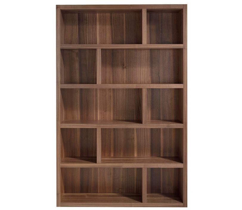 Bibliothèque en bois de noyer Kaula 126 cm - Modèle élégant - Photo n°1