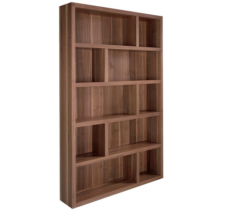 Bibliothèque en bois de noyer Kaula 126 cm - Modèle élégant - Photo n°2