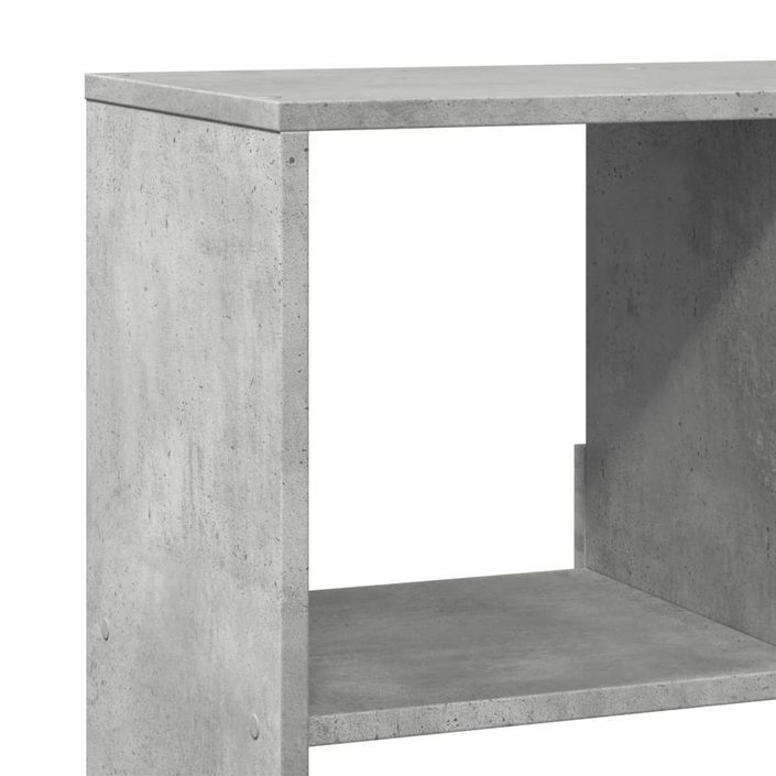 Bibliothèque gris béton 100x33x125,5 cm bois d'ingénierie - Photo n°7