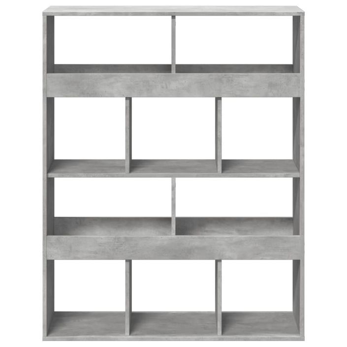 Bibliothèque gris béton 100x33x125,5 cm bois d'ingénierie - Photo n°4