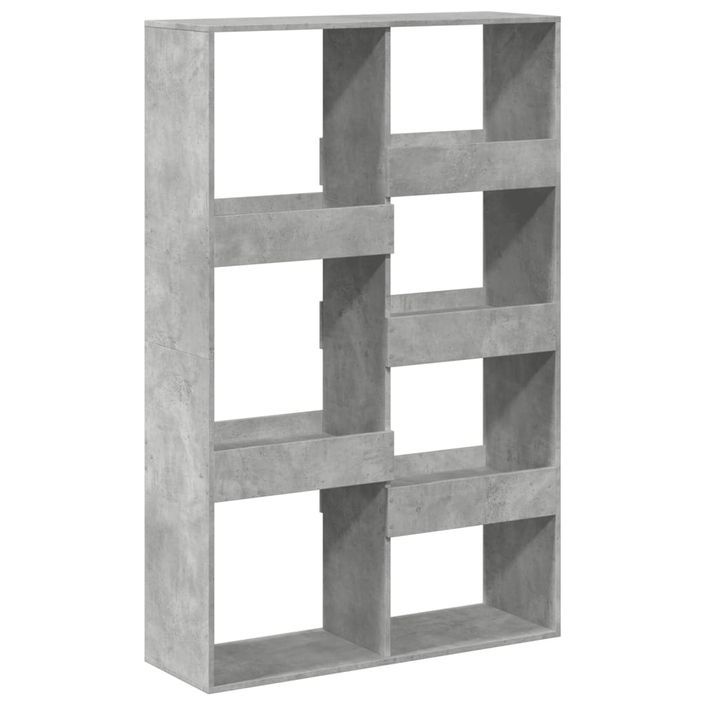 Bibliothèque gris béton 100x33x155,5 cm bois d'ingénierie - Photo n°6