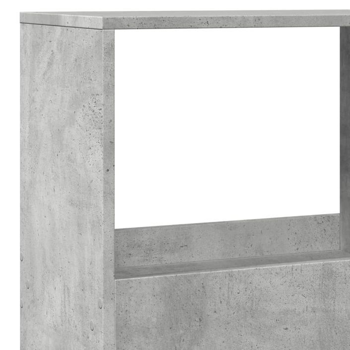 Bibliothèque gris béton 100x33x155,5 cm bois d'ingénierie - Photo n°7