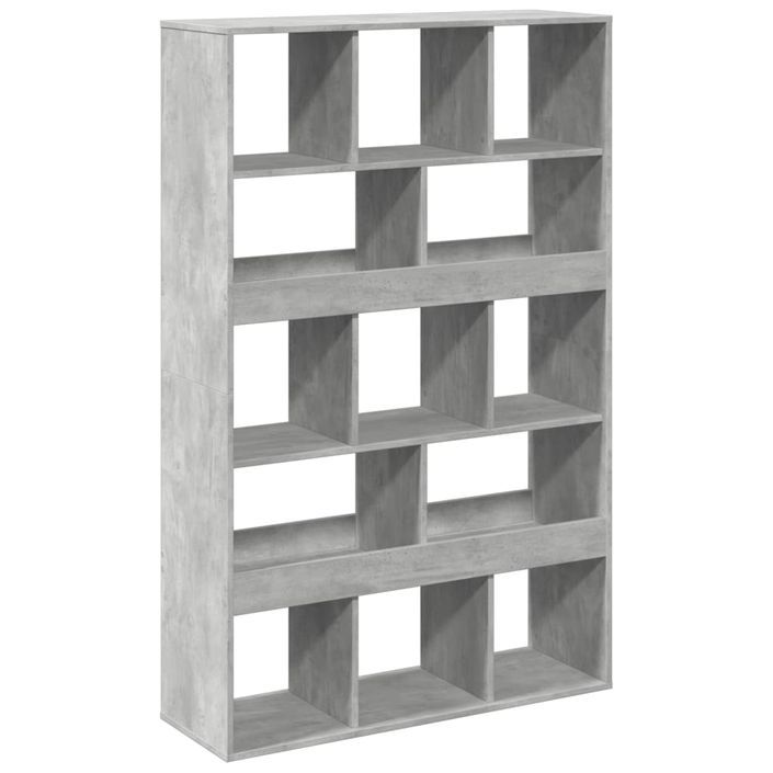 Bibliothèque gris béton 100x33x156,5 cm bois d'ingénierie - Photo n°6