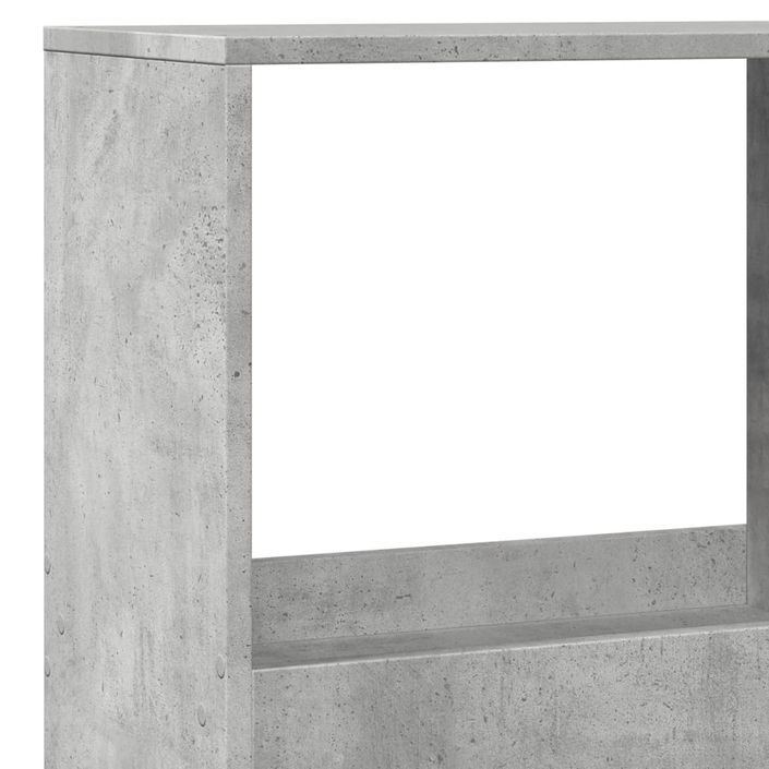 Bibliothèque gris béton 100x33x175 cm bois d'ingénierie - Photo n°7