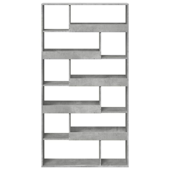 Bibliothèque gris béton 100x33x187,5 cm bois d'ingénierie - Photo n°4