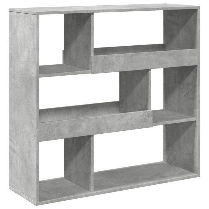 Bibliothèque gris béton 100x33x94,5 cm bois d'ingénierie - Photo n°2