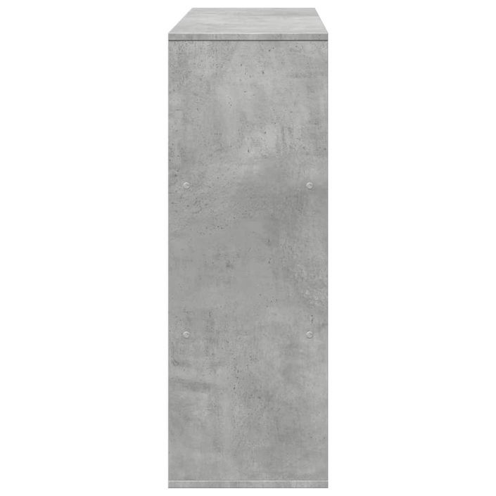 Bibliothèque gris béton 100x33x94,5 cm bois d'ingénierie - Photo n°5