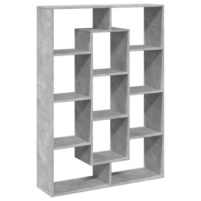 Bibliothèque gris béton 102x29x143 cm bois d'ingénierie - Photo n°7