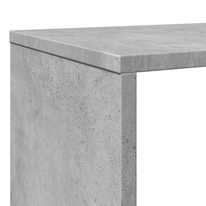 Bibliothèque gris béton 102x29x143 cm bois d'ingénierie - Photo n°9