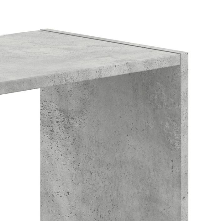 Bibliothèque gris béton 102x32x102 cm bois d'ingénierie - Photo n°7