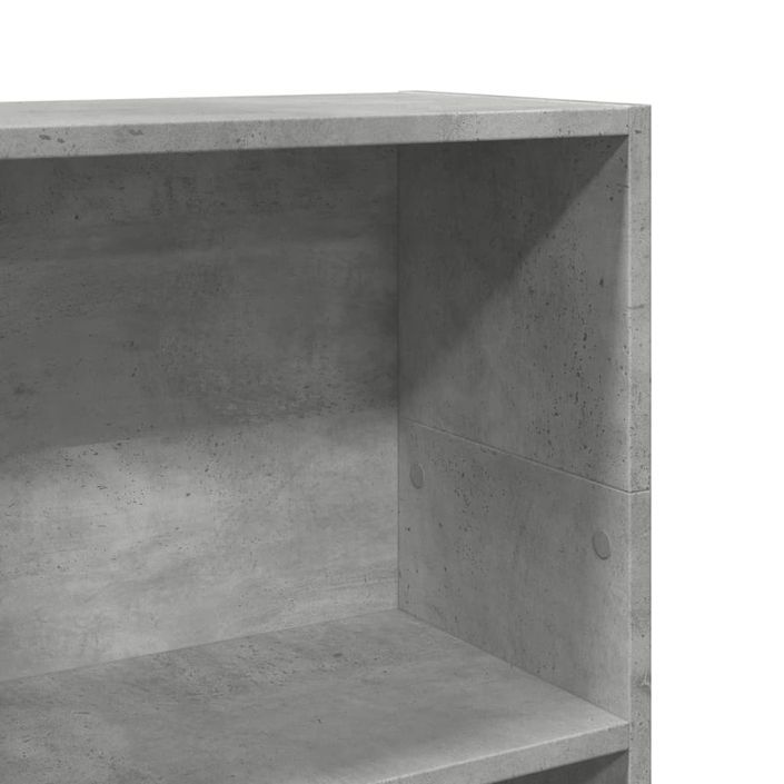 Bibliothèque gris béton 40x24x109 cm bois d'ingénierie - Photo n°7