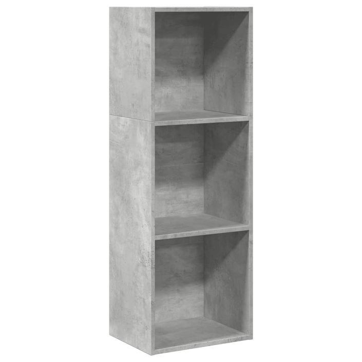 Bibliothèque gris béton 40x30x114 cm bois d'ingénierie - Photo n°2