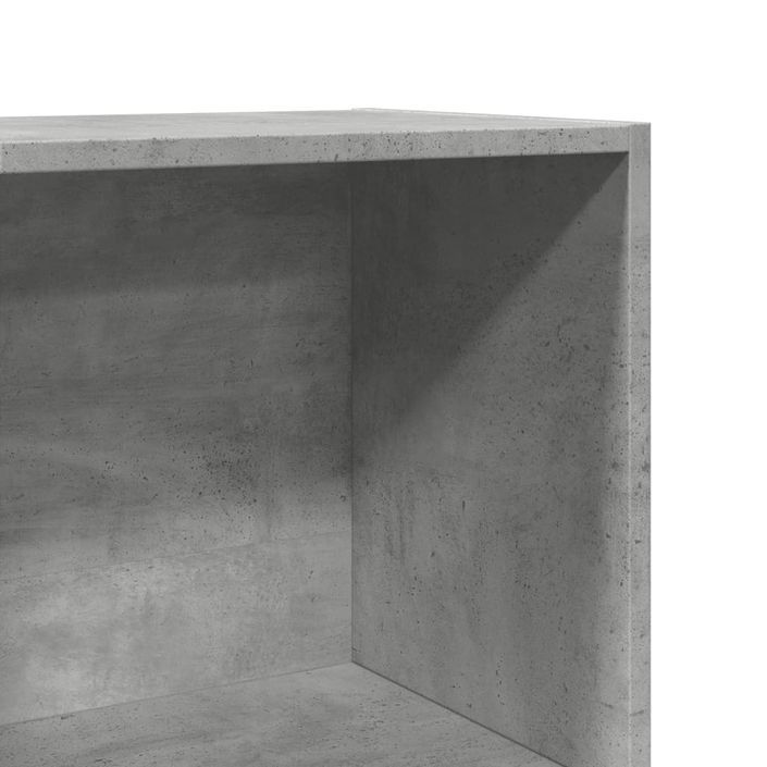 Bibliothèque gris béton 40x30x114 cm bois d'ingénierie - Photo n°7