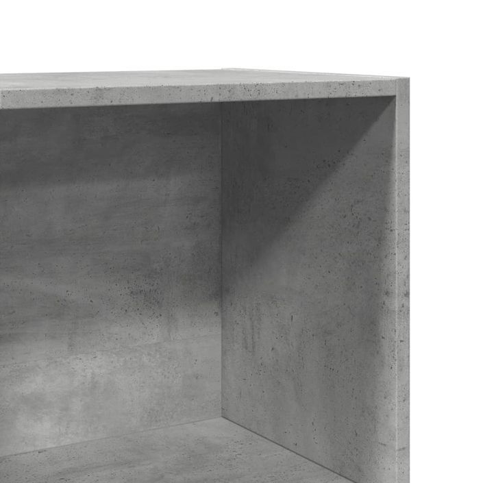 Bibliothèque gris béton 40x30x152 cm bois d'ingénierie - Photo n°7