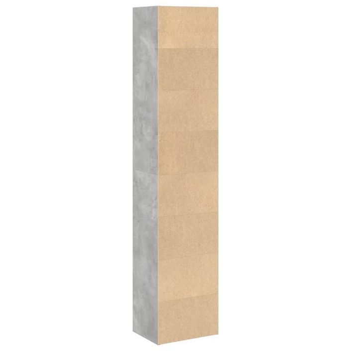 Bibliothèque gris béton 40x30x189 cm bois d'ingénierie - Photo n°6