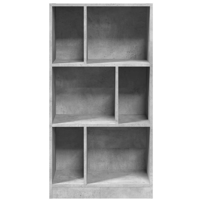 Bibliothèque gris béton 57x28,5x107,5 cm bois d'ingénierie - Photo n°4