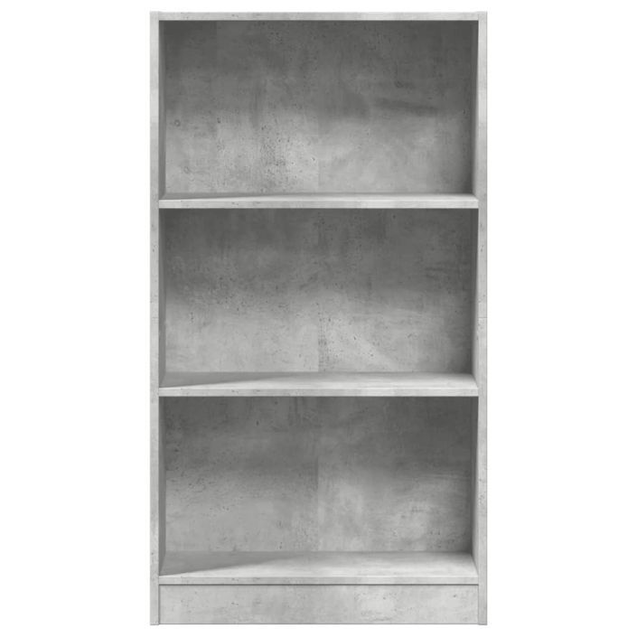 Bibliothèque gris béton 60x24x109 cm bois d'ingénierie - Photo n°4