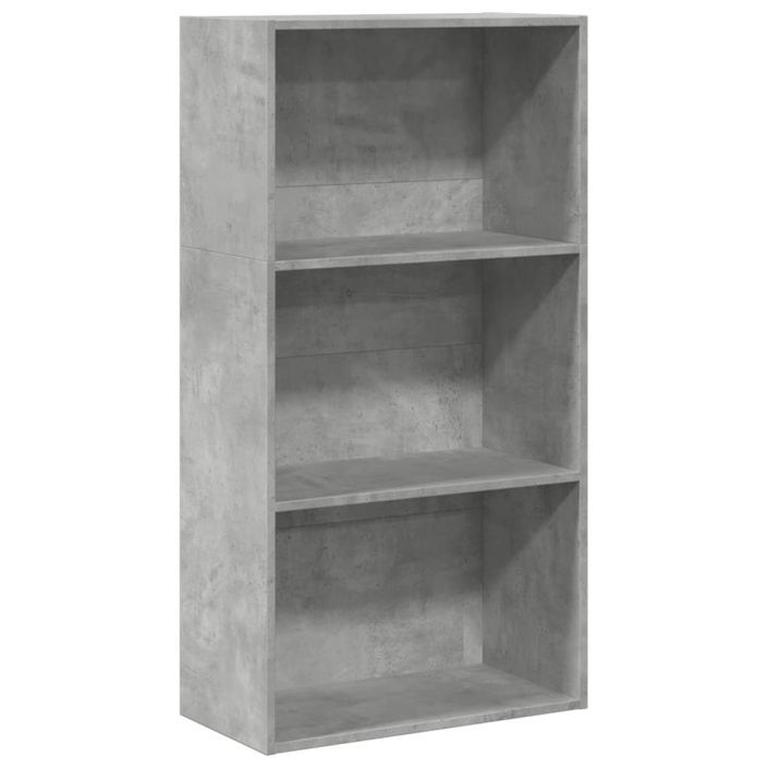 Bibliothèque gris béton 60x30x114 cm bois d'ingénierie - Photo n°2