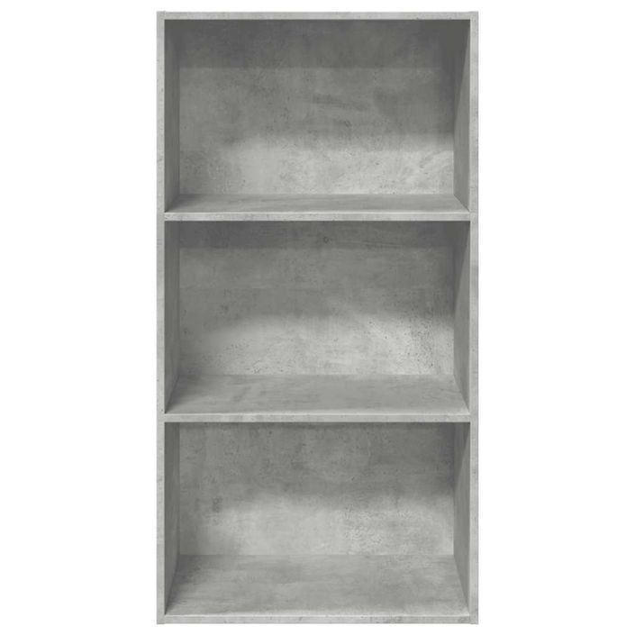 Bibliothèque gris béton 60x30x114 cm bois d'ingénierie - Photo n°4