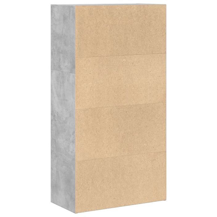 Bibliothèque gris béton 60x30x114 cm bois d'ingénierie - Photo n°6