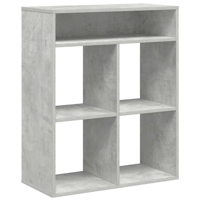 Bibliothèque gris béton 66x31x80 cm bois d’ingénierie - Photo n°2