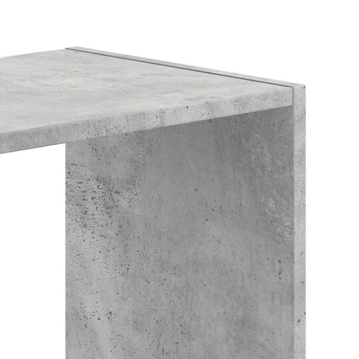 Bibliothèque gris béton 68,5x32x68,5 cm bois d'ingénierie - Photo n°7