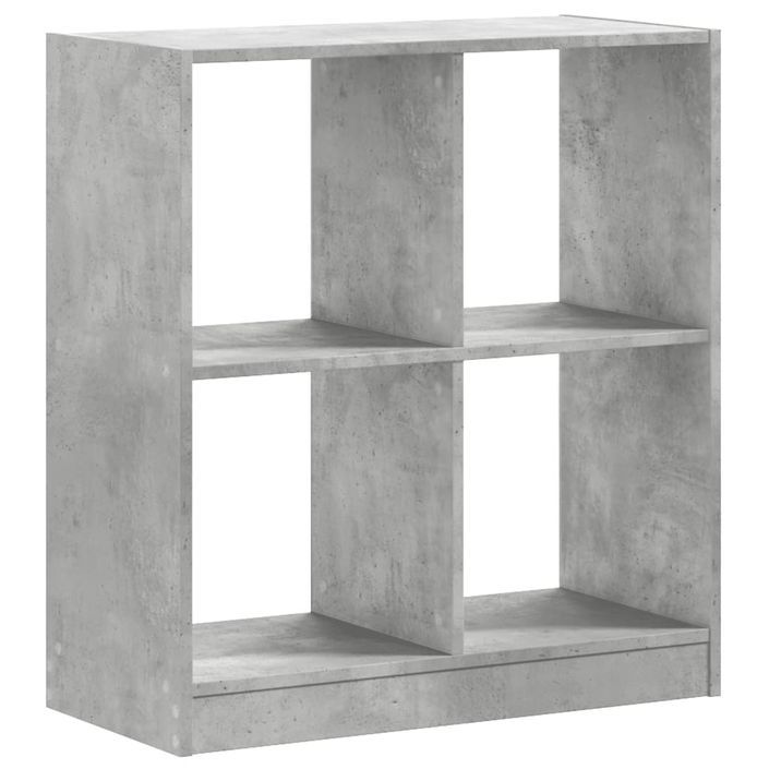 Bibliothèque gris béton 68,5x32x75 cm bois d'ingénierie - Photo n°2