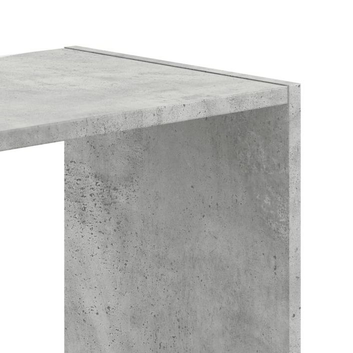 Bibliothèque gris béton 68,5x32x75 cm bois d'ingénierie - Photo n°7